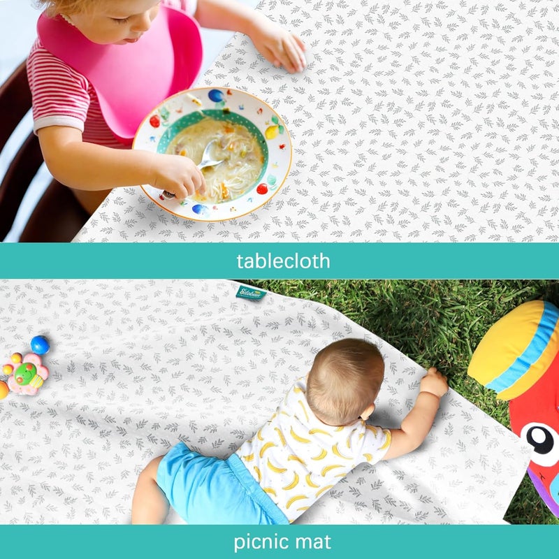 Biloban Baby Splat Mat 2 Pack for Under High Chair & Arts & Crafts & Eating Mess, 46 x 42 Inch Waterproof and Washable Spill Mat, Anti-Slip Floor Protector - Image 5